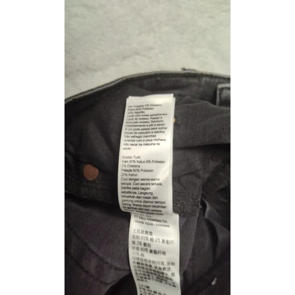Topshop Jamie Skinny Fit Jeans Womens Size 31 x 28 Dark Gray Stretch Petite